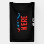 カスタマイズスタイリッシュ可能なモダン黒の検証済みブランド 横断幕 (縦)