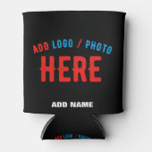 カスタマイズスタイリッシュ可能なモダン黒の検証済みブランド 缶クーラー (正面)