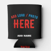 カスタマイズスタイリッシュ可能なモダン黒の検証済みブランド 缶クーラー (裏面)