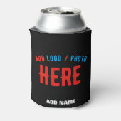カスタマイズスタイリッシュ可能なモダン黒の検証済みブランド 缶クーラー (缶裏面)