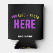 カスタマイズスタイリッシュ可能なモダン黒の検証済みブランド 缶クーラー (正面)