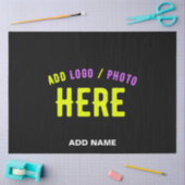 カスタマイズスタイリッシュ可能なモダン黒の検証済みブランド 薄葉紙 (クラフト)