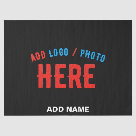 カスタマイズスタイリッシュ可能なモダン黒の検証済みブランド 薄葉紙 (正面)