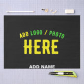 カスタマイズスタイリッシュ可能なモダン黒の検証済みブランド 薄葉紙 (クラフト)