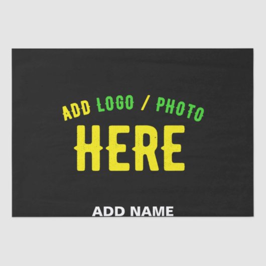 カスタマイズスタイリッシュ可能なモダン黒の検証済みブランド 薄葉紙 (正面)