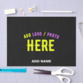 カスタマイズスタイリッシュ可能なモダン黒の検証済みブランド 薄葉紙 (クラフト)