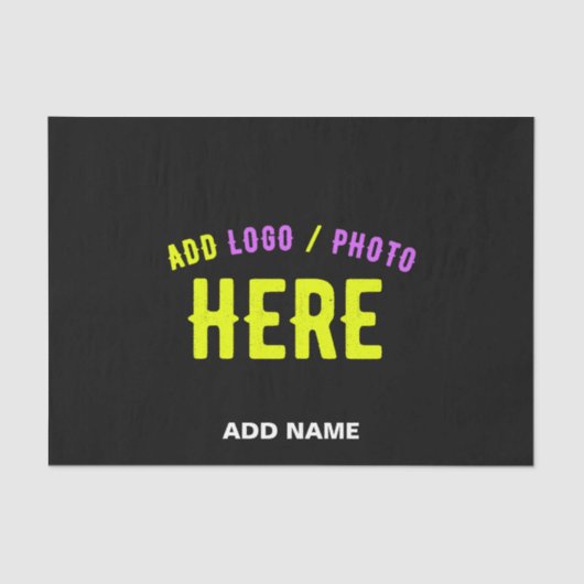 カスタマイズスタイリッシュ可能なモダン黒の検証済みブランド 薄葉紙 (正面)