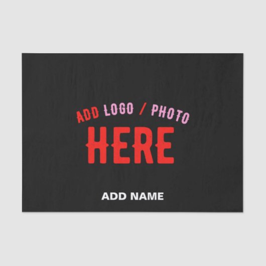 カスタマイズスタイリッシュ可能なモダン黒の検証済みブランド 薄葉紙 (正面)