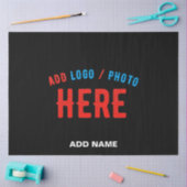 カスタマイズスタイリッシュ可能なモダン黒の検証済みブランド 薄葉紙 (クラフト)