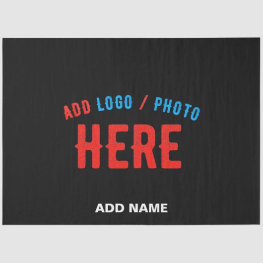 カスタマイズスタイリッシュ可能なモダン黒の検証済みブランド 薄葉紙 (正面)