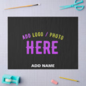 カスタマイズスタイリッシュ可能なモダン黒の検証済みブランド 薄葉紙 (クラフト)