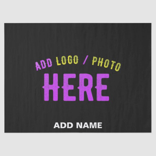 カスタマイズスタイリッシュ可能なモダン黒の検証済みブランド 薄葉紙 (正面)