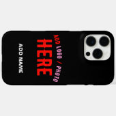 カスタマイズスタイリッシュ可能なモダン黒の検証済みブランド Case-Mate iPhoneケース (裏面 (横))