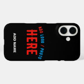 カスタマイズスタイリッシュ可能なモダン黒の検証済みブランド Case-Mate iPhoneケース (裏面 (横))