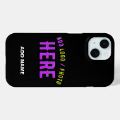 カスタマイズスタイリッシュ可能なモダン黒の検証済みブランド Case-Mate iPhoneケース (裏面 (横))