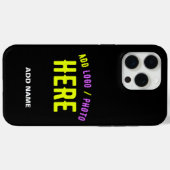 カスタマイズスタイリッシュ可能なモダン黒の検証済みブランド Case-Mate iPhoneケース (裏面 (横))