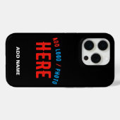 カスタマイズスタイリッシュ可能なモダン黒の検証済みブランド Case-Mate iPhoneケース (裏面 (横))