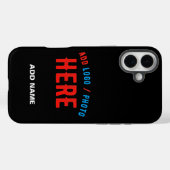 カスタマイズスタイリッシュ可能なモダン黒の検証済みブランド Case-Mate iPhoneケース (裏面 (横))