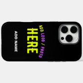 カスタマイズスタイリッシュ可能なモダン黒の検証済みブランド Case-Mate iPhoneケース (裏面 (横))