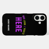 カスタマイズスタイリッシュ可能なモダン黒の検証済みブランド Case-Mate iPhoneケース (裏面 (横))