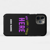 カスタマイズスタイリッシュ可能なモダン黒の検証済みブランド Case-Mate iPhoneケース (裏面(横))