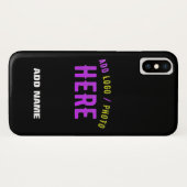カスタマイズスタイリッシュ可能なモダン黒の検証済みブランド Case-Mate iPhoneケース (裏面(横))