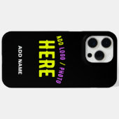 カスタマイズスタイリッシュ可能なモダン黒の検証済みブランド Case-Mate iPhoneケース (裏面 (横))