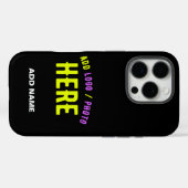 カスタマイズスタイリッシュ可能なモダン黒の検証済みブランド Case-Mate iPhoneケース (裏面 (横))