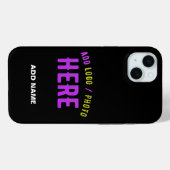 カスタマイズスタイリッシュ可能なモダン黒の検証済みブランド Case-Mate iPhoneケース (裏面 (横))