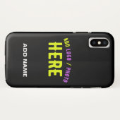 カスタマイズスタイリッシュ可能なモダン黒の検証済みブランド Case-Mate iPhoneケース (裏面(横))