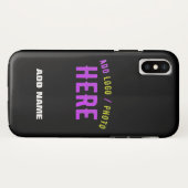 カスタマイズスタイリッシュ可能なモダン黒の検証済みブランド Case-Mate iPhoneケース (裏面(横))