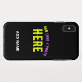 カスタマイズスタイリッシュ可能なモダン黒の検証済みブランド Case-Mate iPhoneケース (裏面(横))
