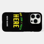 カスタマイズスタイリッシュ可能なモダン黒の検証済みブランド Case-Mate iPhoneケース (裏面 (横))