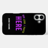 カスタマイズスタイリッシュ可能なモダン黒の検証済みブランド Case-Mate iPhoneケース (裏面 (横))