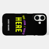 カスタマイズスタイリッシュ可能なモダン黒の検証済みブランド Case-Mate iPhoneケース (裏面 (横))