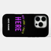 カスタマイズスタイリッシュ可能なモダン黒の検証済みブランド Case-Mate iPhoneケース (裏面 (横))