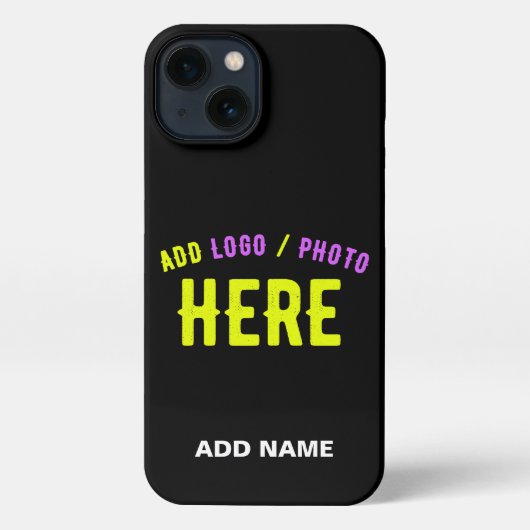 カスタマイズスタイリッシュ可能なモダン黒の検証済みブランド iPhoneケース (裏面)