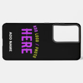 カスタマイズスタイリッシュ可能なモダン黒の検証済みブランド SAMSUNG GALAXYケース (裏面横)