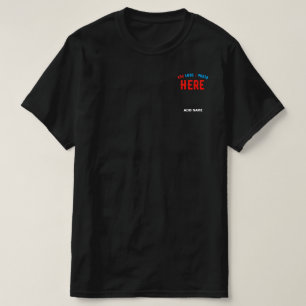 カスタマイズスタイリッシュ可能なモダン黒の検証済みブランド Tシャツ