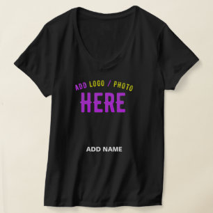 カスタマイズスタイリッシュ可能なモダン黒の検証済みブランド Tシャツ