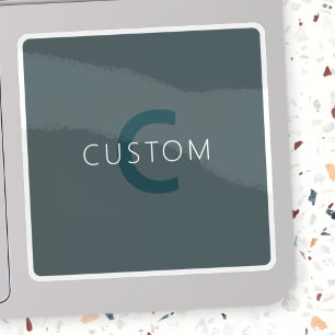 カスタマイズスタイリッシュ可能なモノグラムテンプレート シール