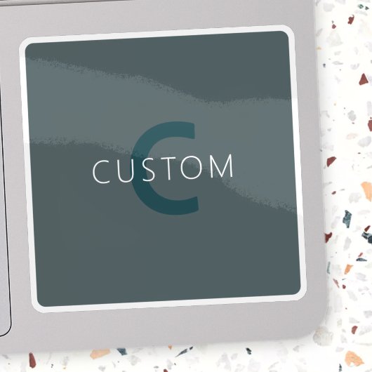 カスタマイズスタイリッシュ可能なモノグラムテンプレート シール