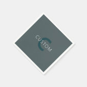 カスタマイズスタイリッシュ可能なモノグラムテンプレート スタンダードカクテルナプキン (角)