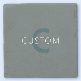 カスタマイズスタイリッシュ可能なモノグラムテンプレート ストーンコースター
