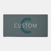 カスタマイズスタイリッシュ可能なモノグラムテンプレート デスクマット (正面)