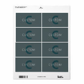 カスタマイズスタイリッシュ可能なモノグラムテンプレート ラベル (フルシート)