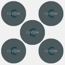 カスタマイズスタイリッシュ可能なモノグラムテンプレート ラベル