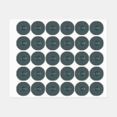 カスタマイズスタイリッシュ可能なモノグラムテンプレート ラベル (シート)