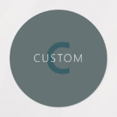 カスタマイズスタイリッシュ可能なモノグラムテンプレート ラベル (デザイン1)