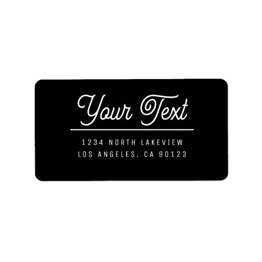 カスタマイズスタイリッシュ可能な文字差出人住所 ラベル (正面)